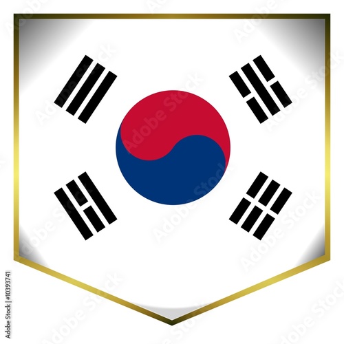 drapeau ecusson corée du sud south korea flag photo