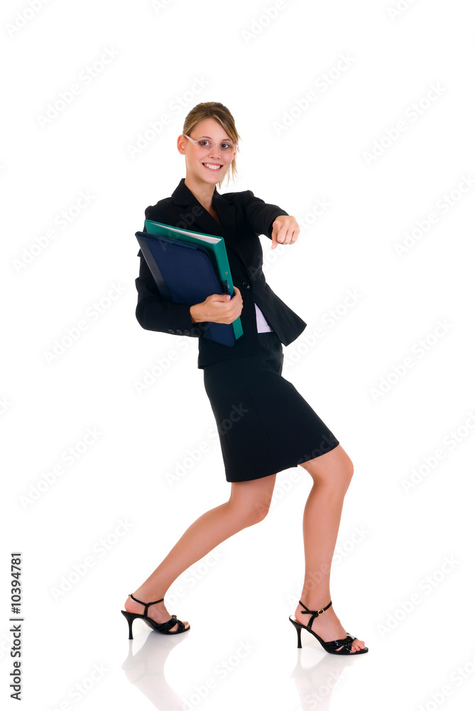 Young attractive joyful businesswoman. Young attractive joyful businesswoman.