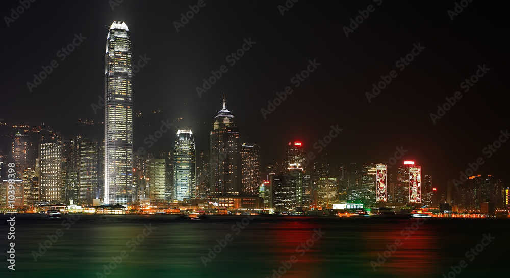 Hong Kong Island at night
