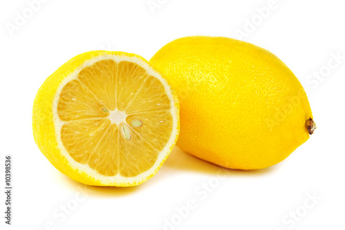 lemons on the white background