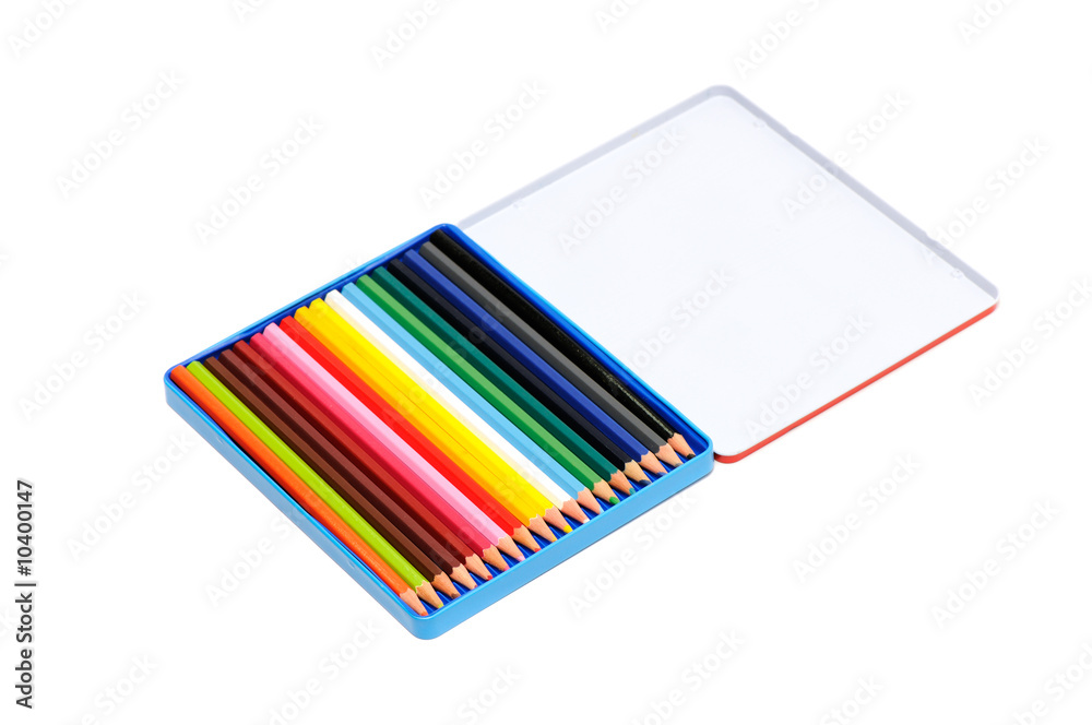 Color pencils isolated on a white background Color pencils isolated on a white background