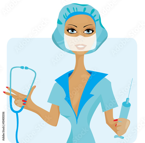 Vector illustration of nurse