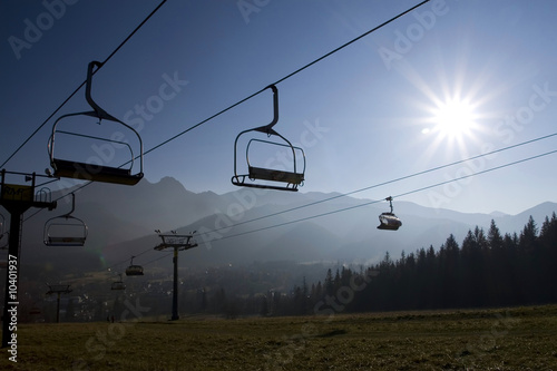 A chair-lift in Tatra Mountains