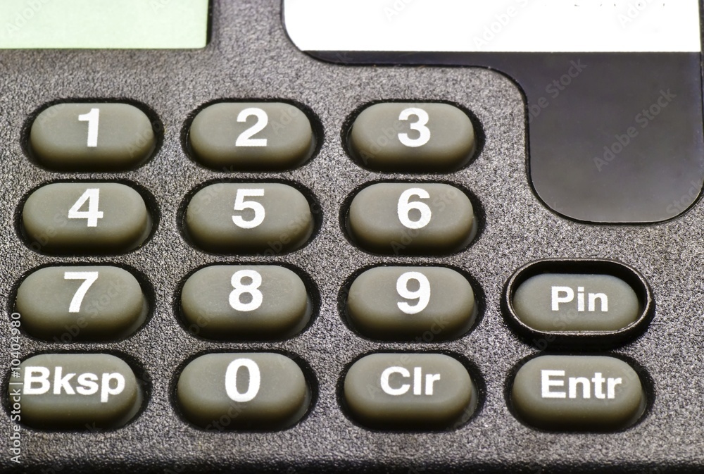 A closeup of an authentication device, with empty space for logo A closeup of an authentication device, with empty space for logo