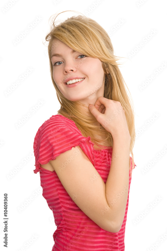 closeup portrait of the beautiful blond woman closeup portrait of the beautiful blond woman