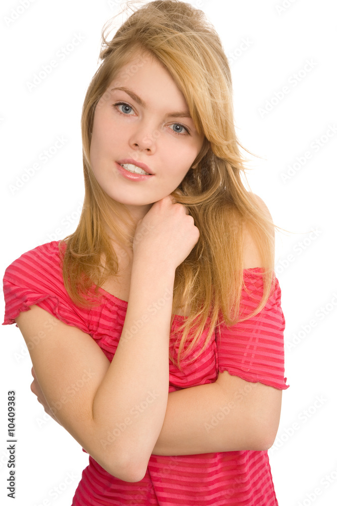 closeup portrait of the beautiful blond woman closeup portrait of the beautiful blond woman