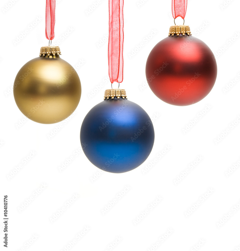 christmas decoration - glass balls isolated on white christmas decoration - glass balls isolated on white