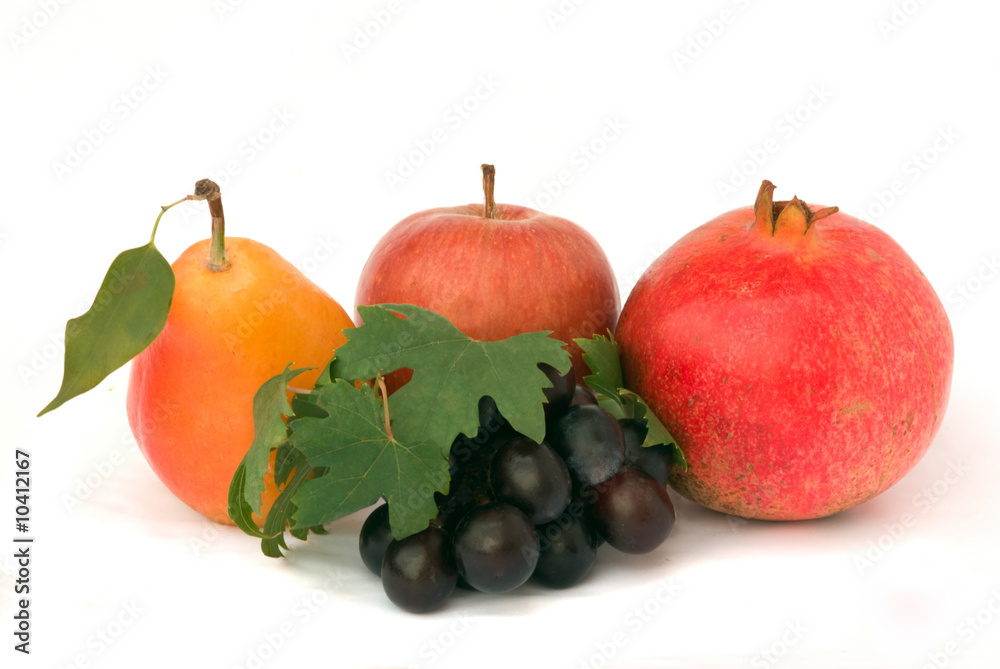 Bunch of fruits isolated on white background Bunch of fruits isolated on white background