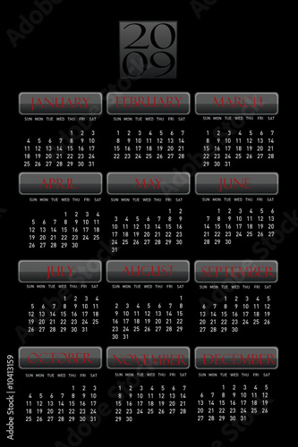 Calendar Black