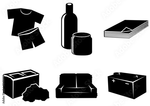 Symboles des types de déchets (détouré)