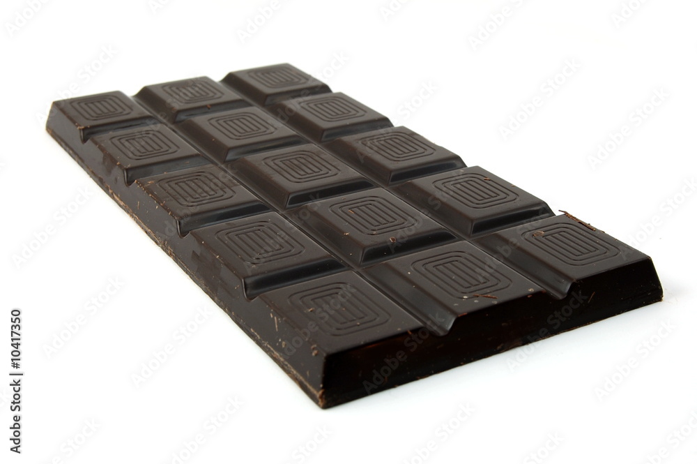 sweet chocolate for baking isolated on white background