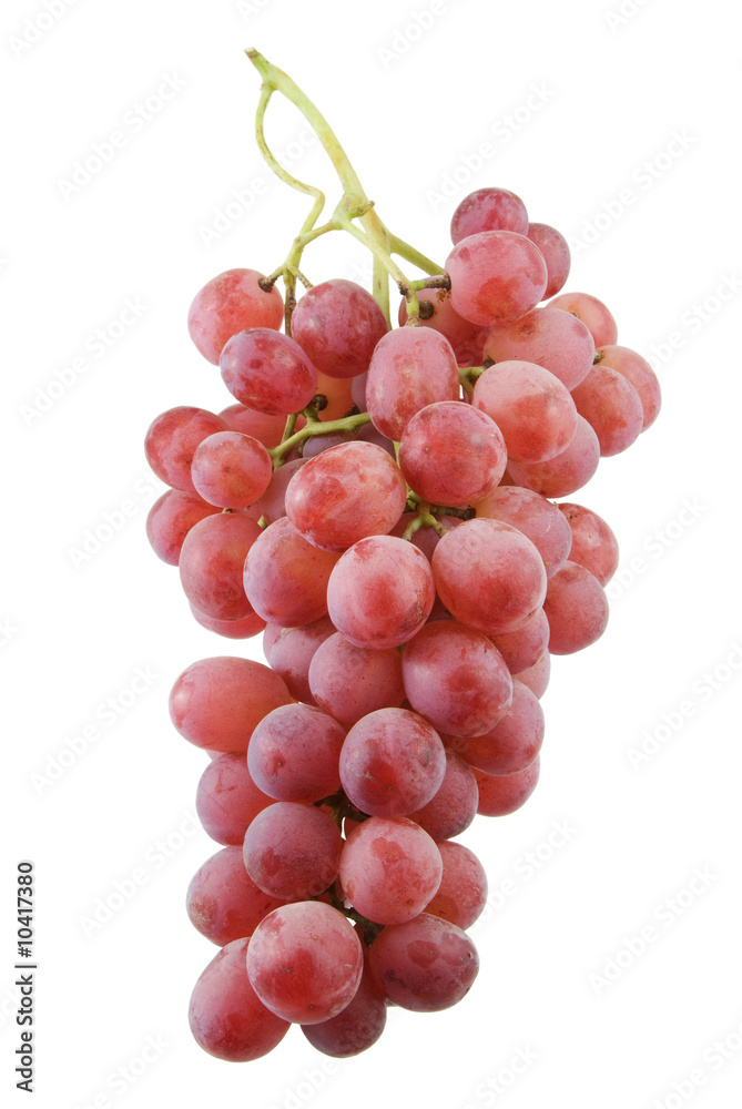 Large red grapes isolated on a white background Large red grapes isolated on a white background