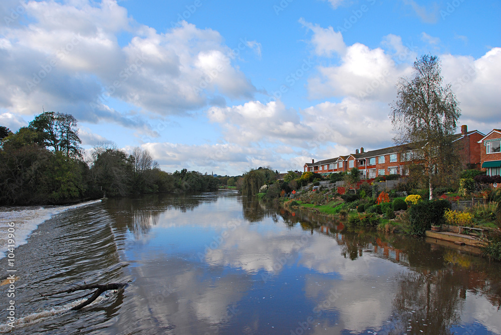 Obraz premium Riverside Houses, Exeter