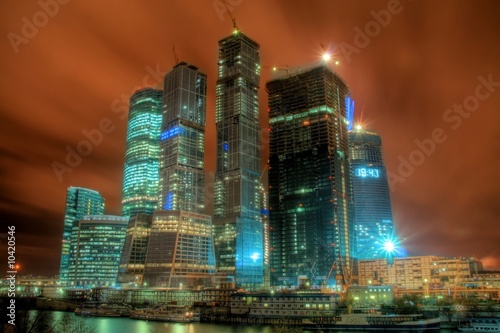 Moscow-city office buildings under construction