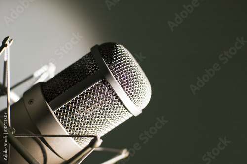 Microphone in studio.