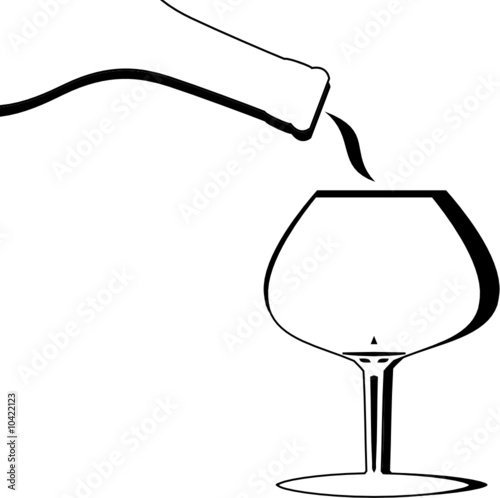abstract brandy snifter