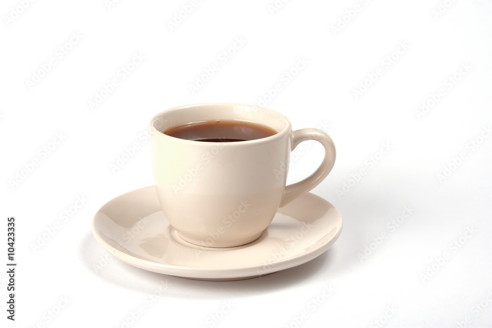 Bright cup full of strong tea isolated on white background. Bright cup full of strong tea isolated on white background.
