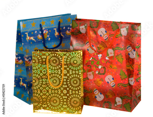 There are present bags for christmas and party