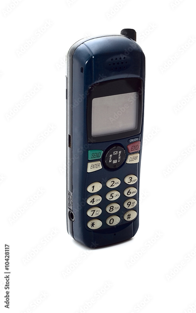 Mobile phone blue isolated on a white background Mobile phone blue isolated on a white background