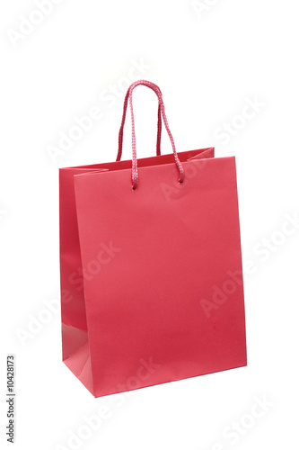The red package for purchases is isolated
