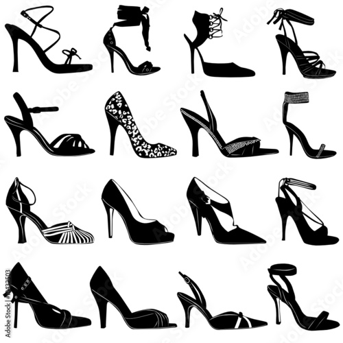 fashion women shoes vector