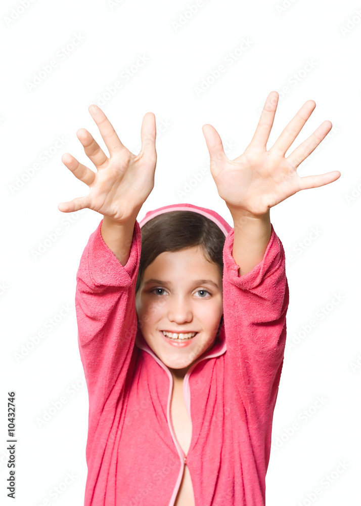 Happy Girl isolated on white Happy Girl isolated on white