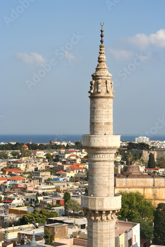Minaret of the main mosque in Rhodes