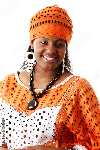 Tableau sur toile This is an image of a woman wearing an african attire.