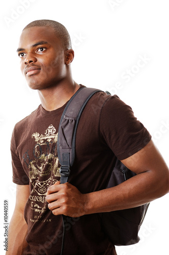 This is an image of student with his bag.