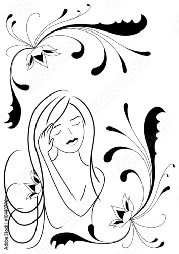girl and flowers