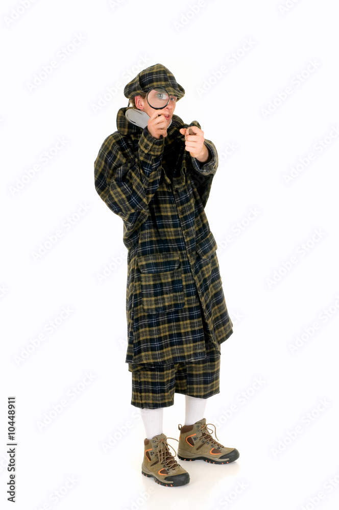 Young police officer dressed up as Sherlock Holmes Young police officer dressed up as Sherlock Holmes