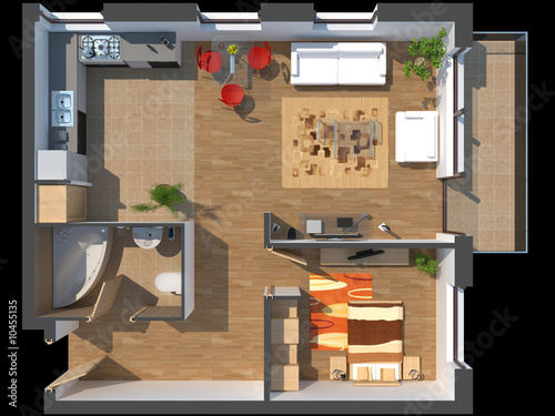 Apartment top view