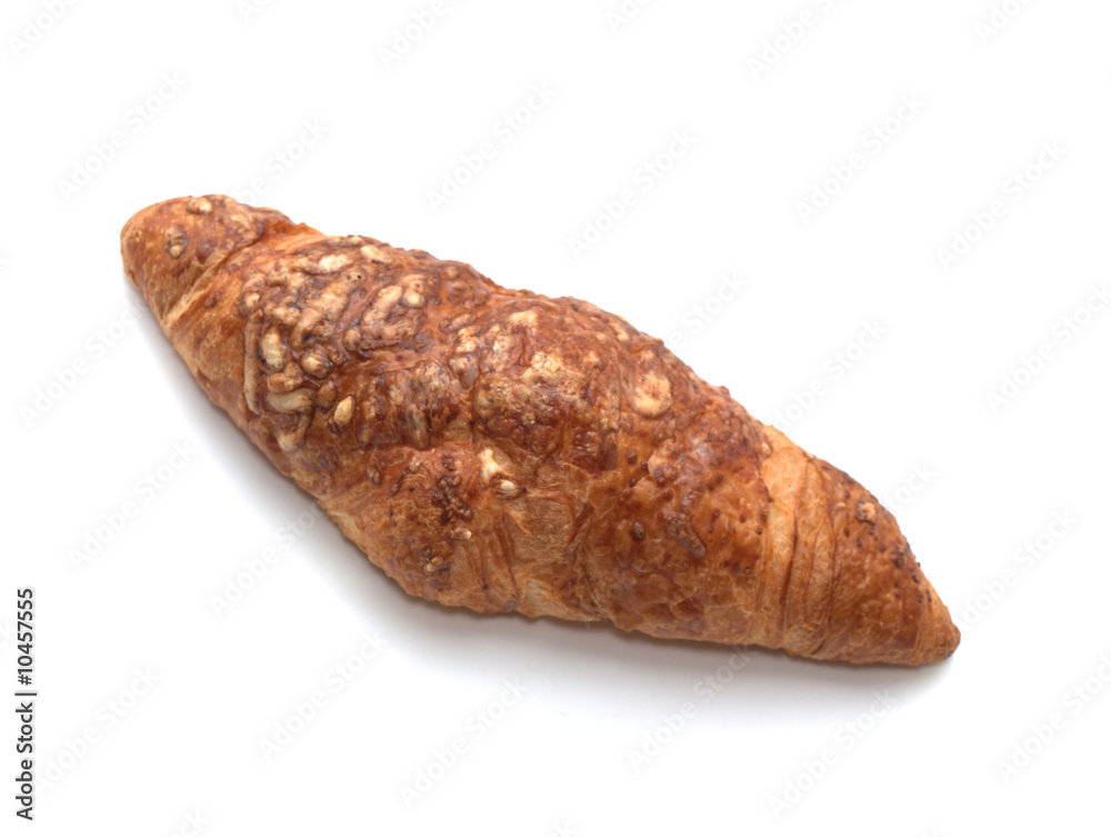 croissant with cheese isolated on white background croissant with cheese isolated on white background