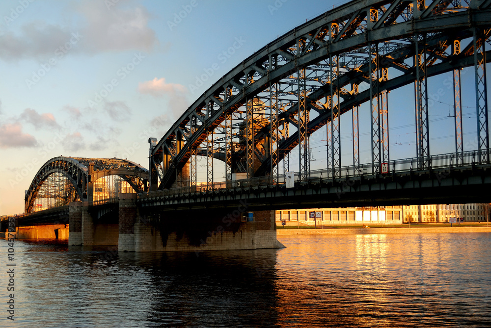 Bridge on sunset