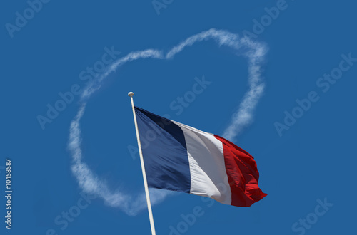 drapeau france coeur accueil amour accueillir patrie république photo