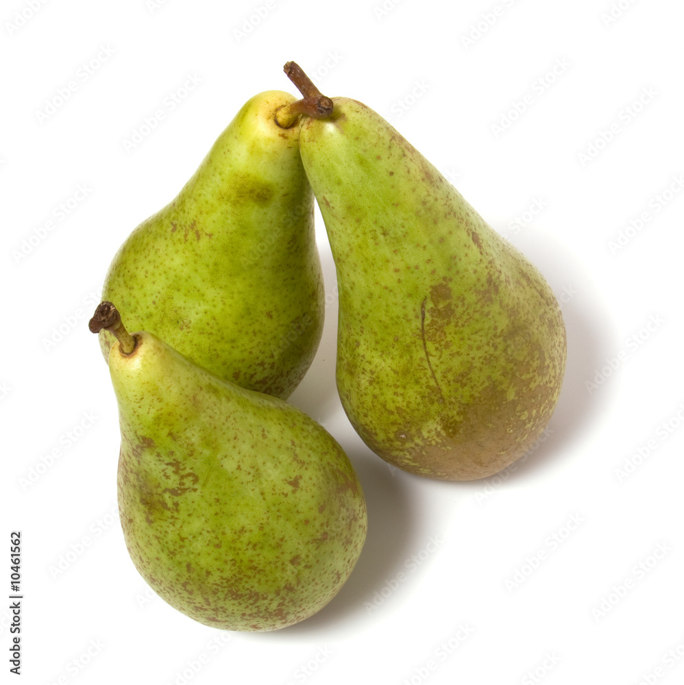 three pears isolated on the white background three pears isolated on the white background