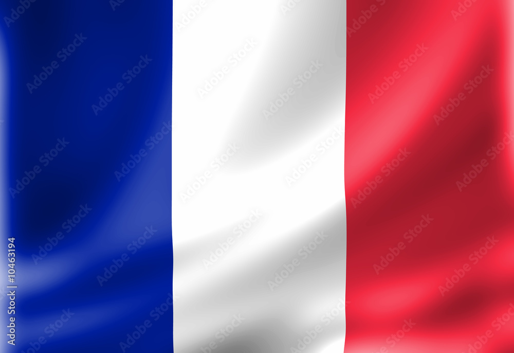 French flag waving in the wind