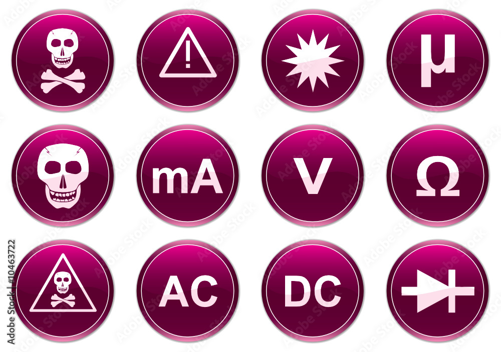 Gadget icons set. White - purple palette. Vector illustration. Gadget icons set. White - purple palette. Vector illustration.
