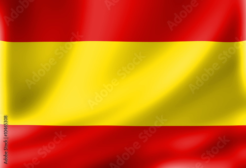 Spanish flag waving in the wind