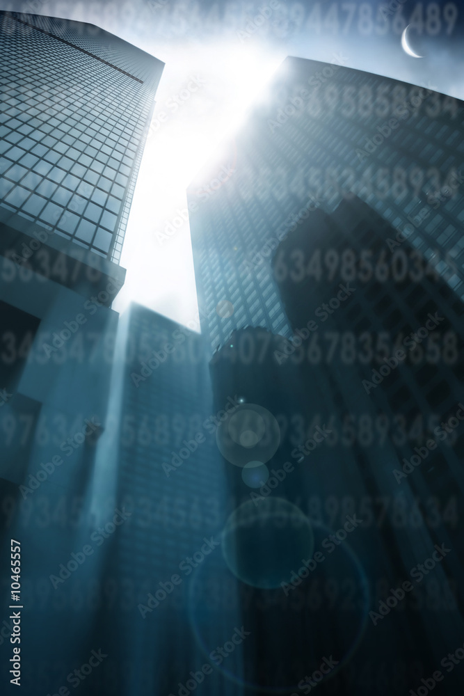 Abstract architectural background with skyscrapers Abstract architectural background with skyscrapers