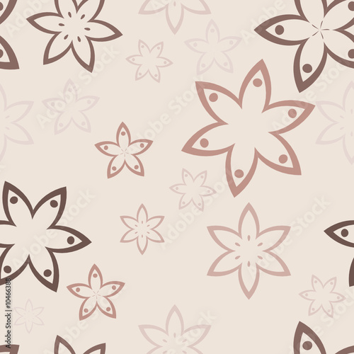 A floral seamless pattern in fashion trend colors