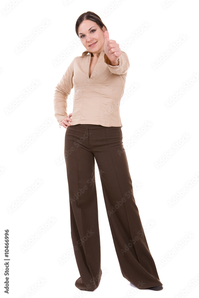 attractive brunette woman isolated on white background attractive brunette woman isolated on white background