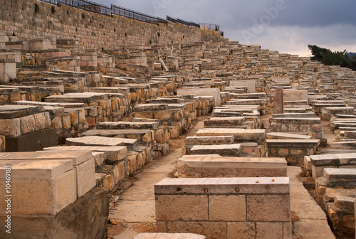 View of mount of olives Jewish cemetery