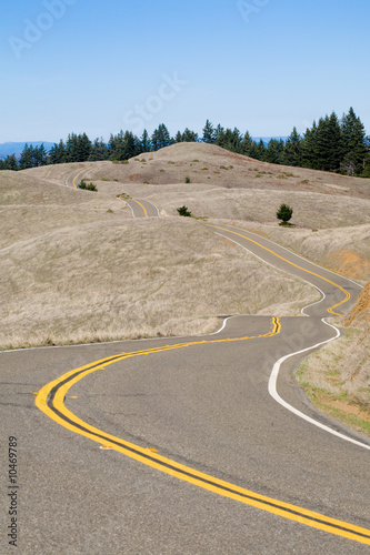 empty, winding mountain road – perfect for cycling