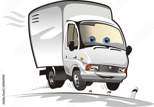 Vector cartoon delivery / cargo truck