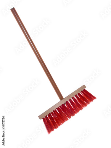 Wooden red brush for cleaning