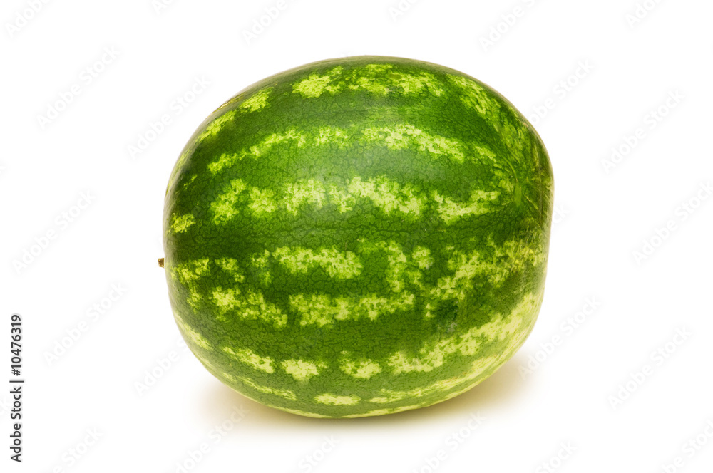 Whole watermelon isolated on the white background Whole watermelon isolated on the white background