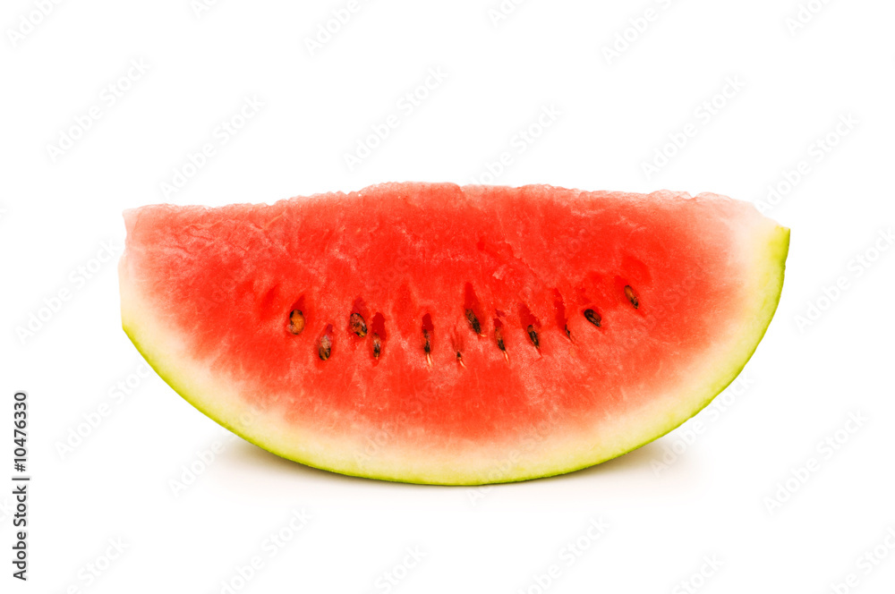 Watermelon slice isolated on the white background