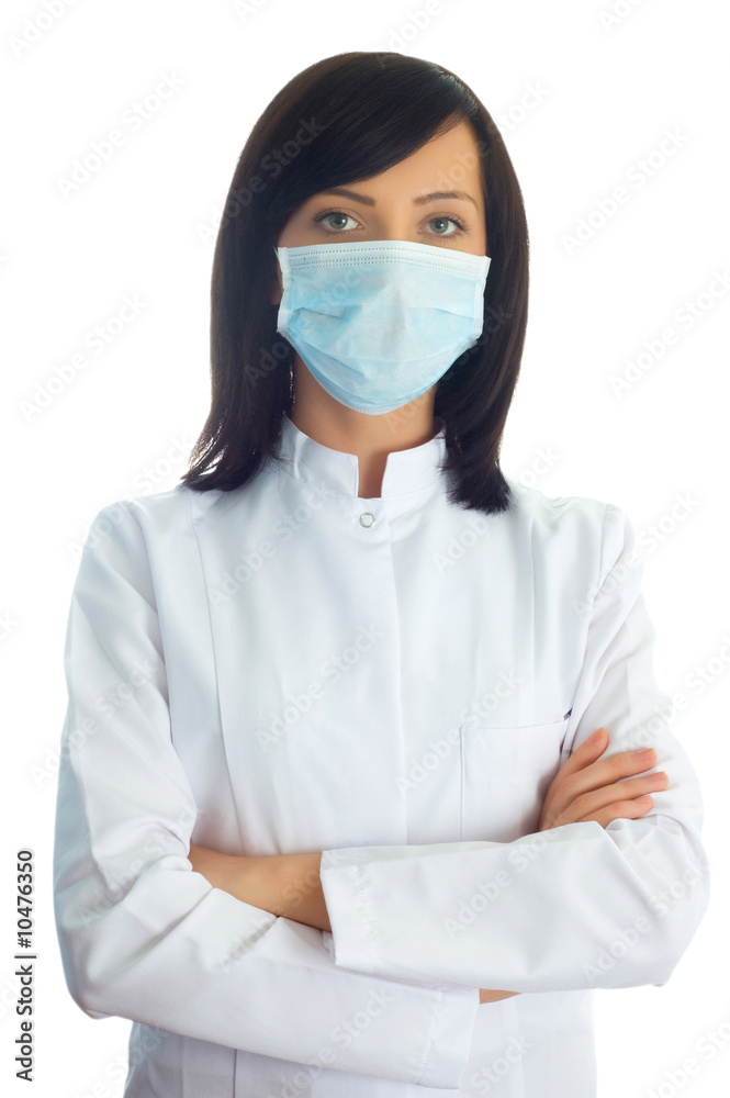 Female doctor isolated on the white background. Female doctor isolated on the white background.