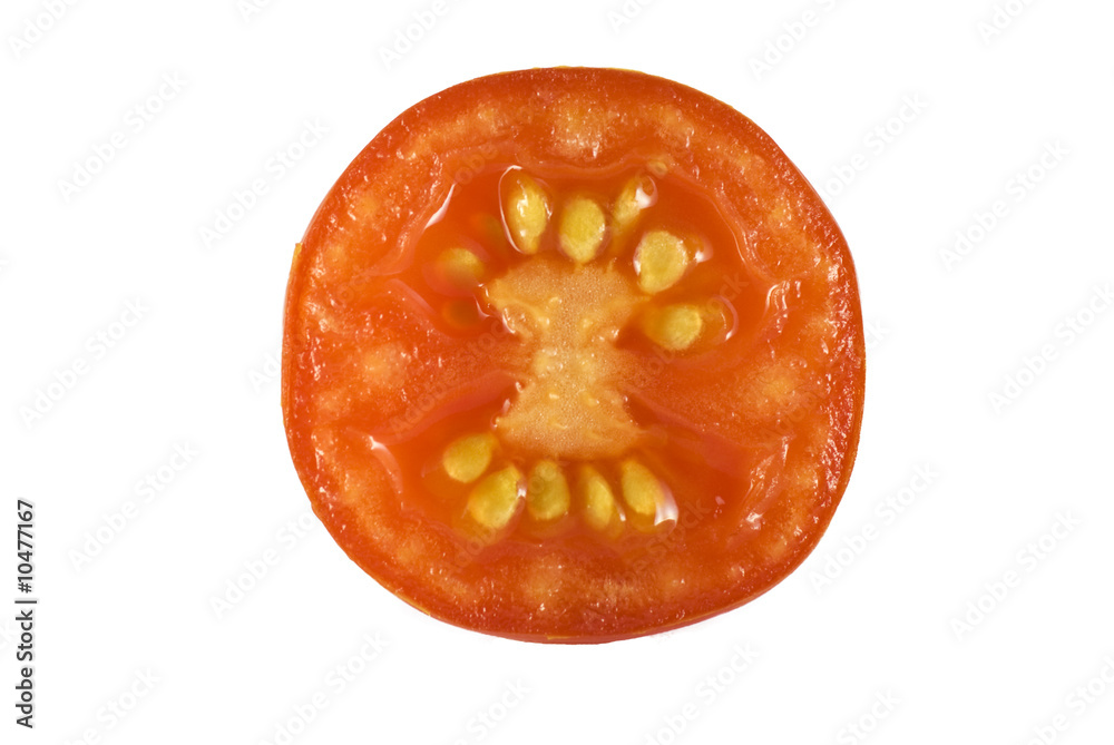 A closeup of a tomato, taken in a studio with a macro lens. A closeup of a tomato, taken in a studio with a macro lens.